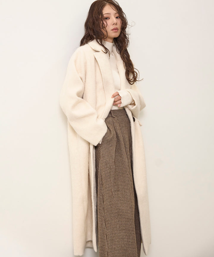 (eliuu)Airy Shaggy Chester Coat