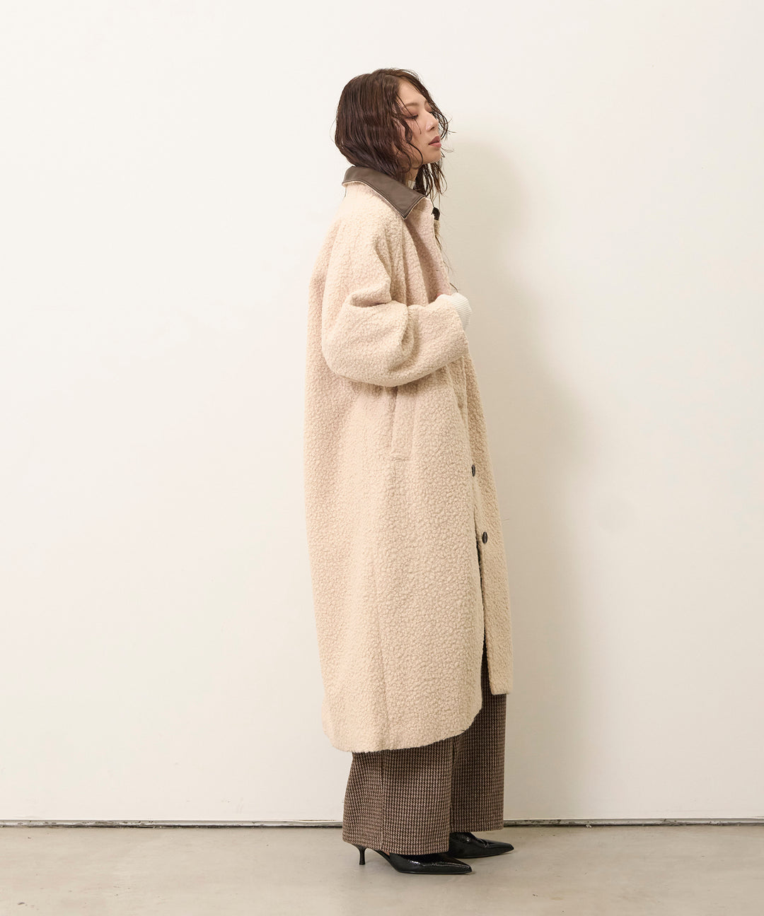 Loop Tweed Belt Coat