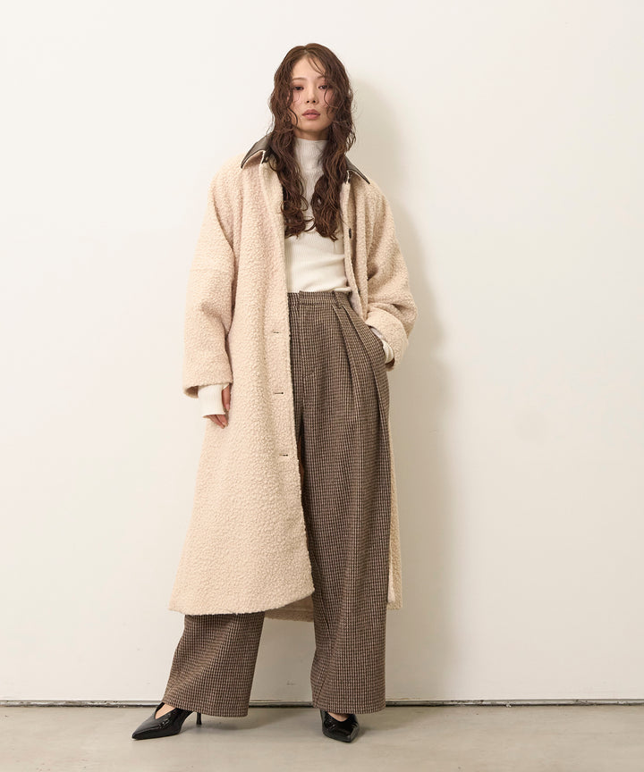 Loop Tweed Belt Coat