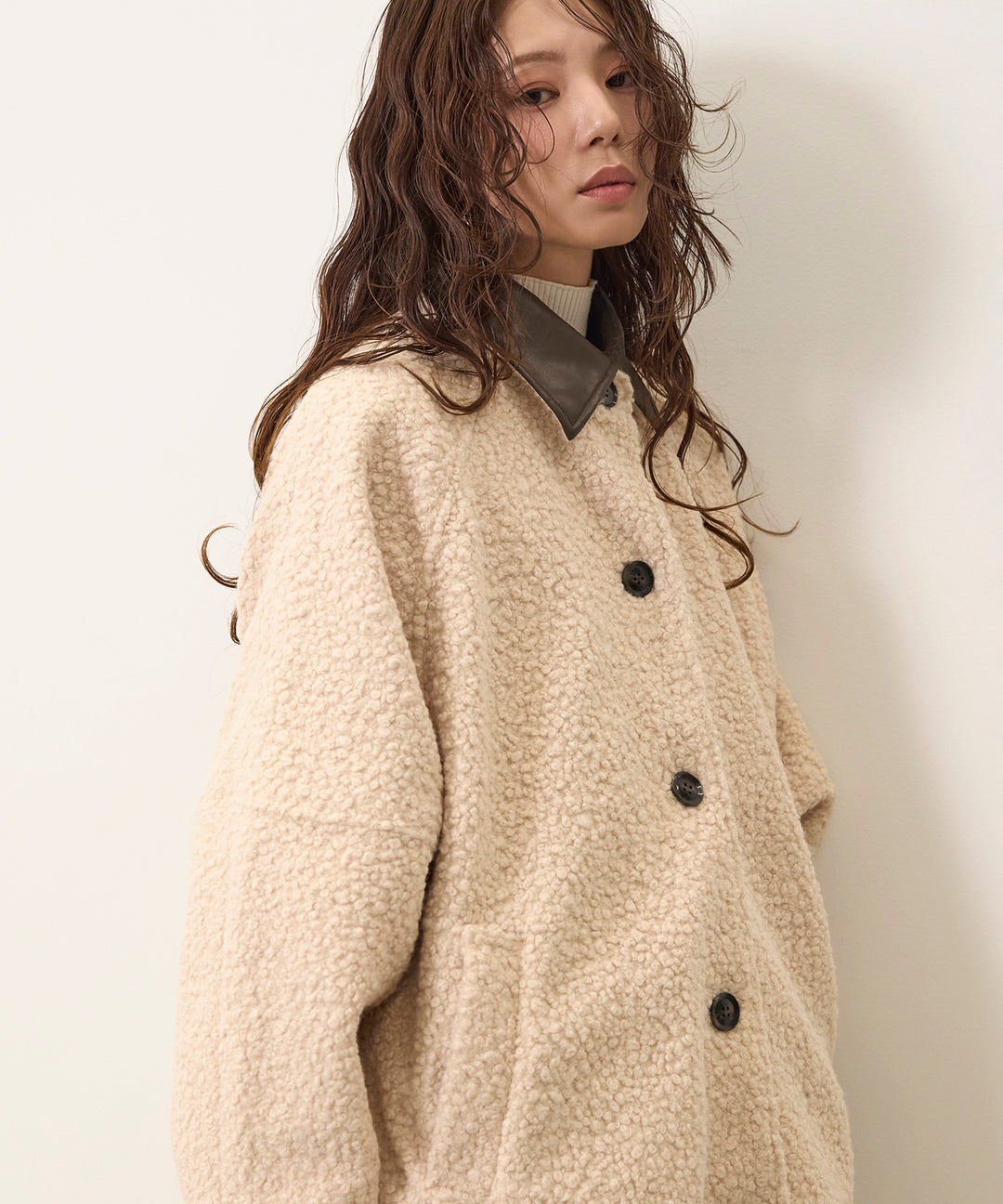 Loop Tweed Belt Coat