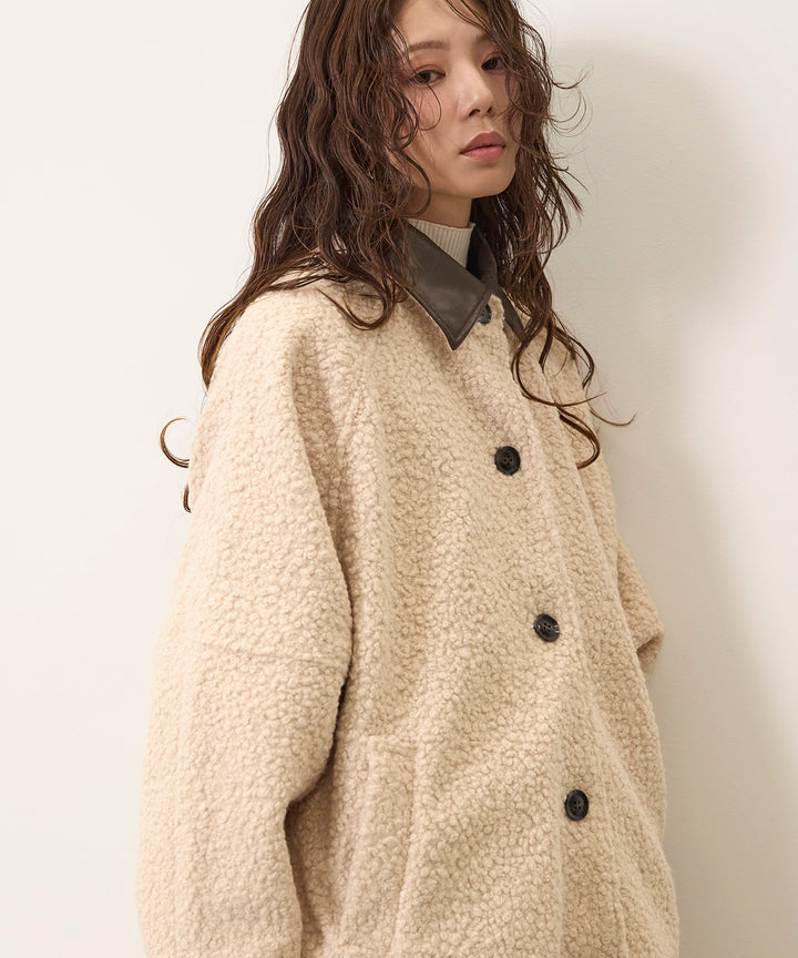 Loop Tweed Belt Coat