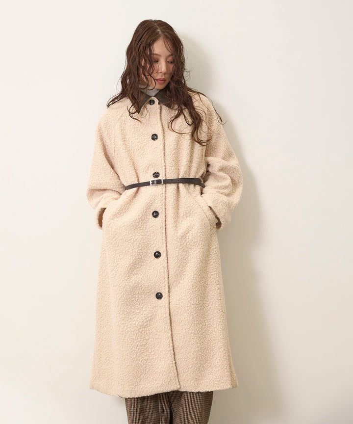 Loop Tweed Belt Coat