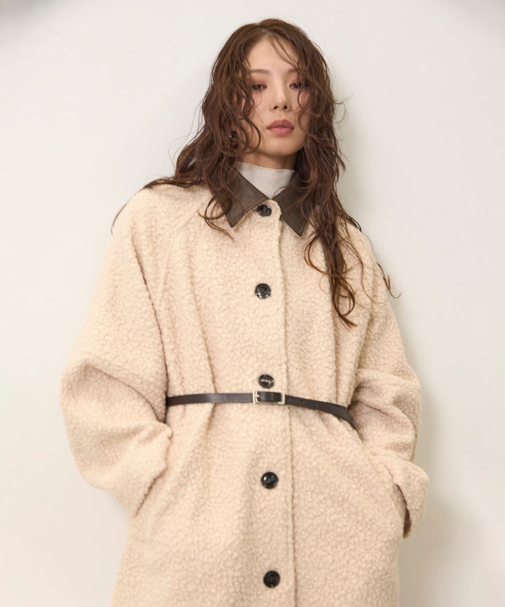 Loop Tweed Belt Coat