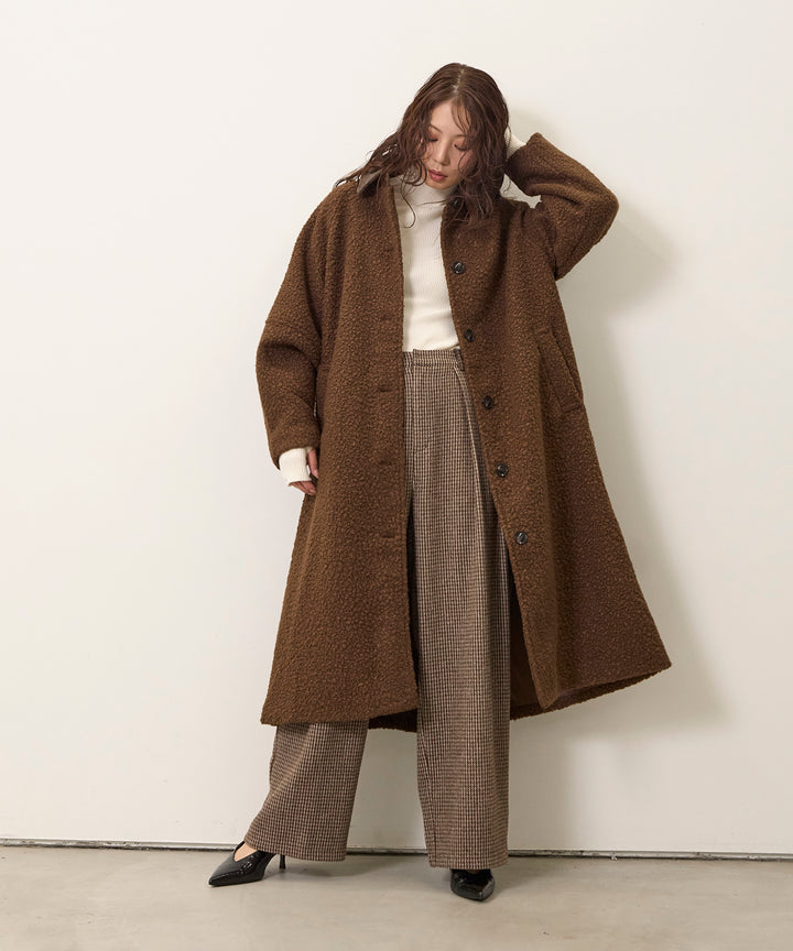 Loop Tweed Belt Coat