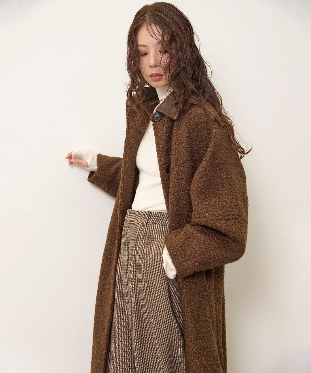 Loop Tweed Belt Coat