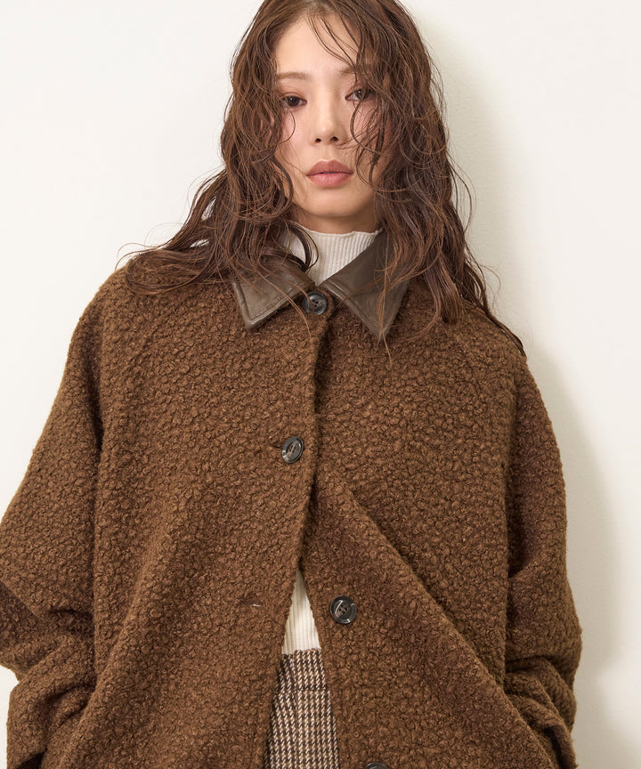 Loop Tweed Belt Coat