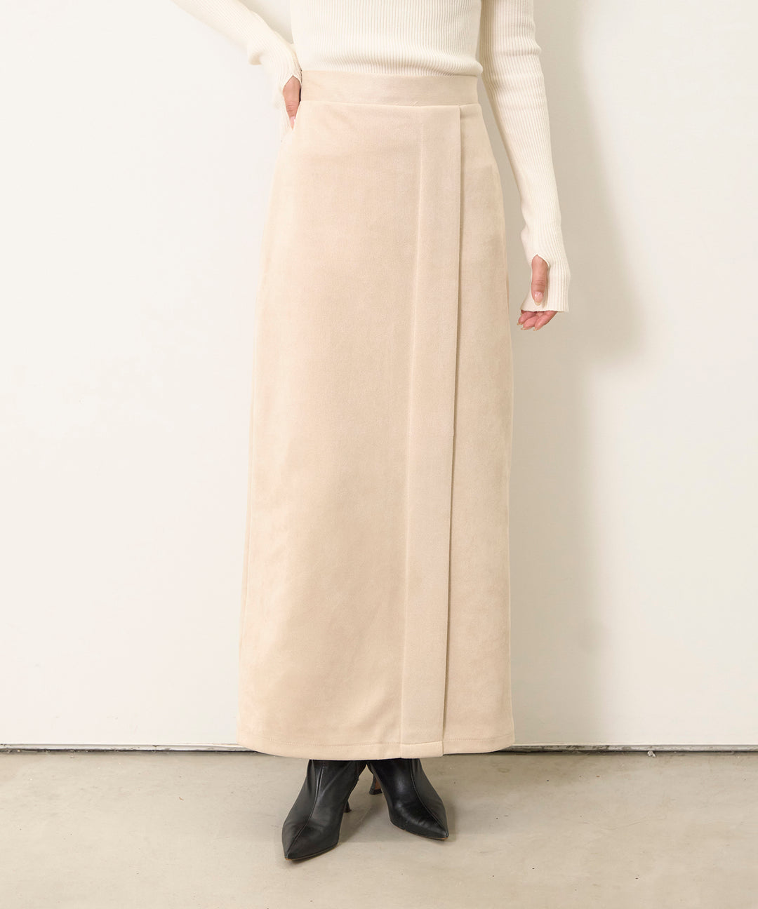 (eliuu)Suede Like Switch Skirt