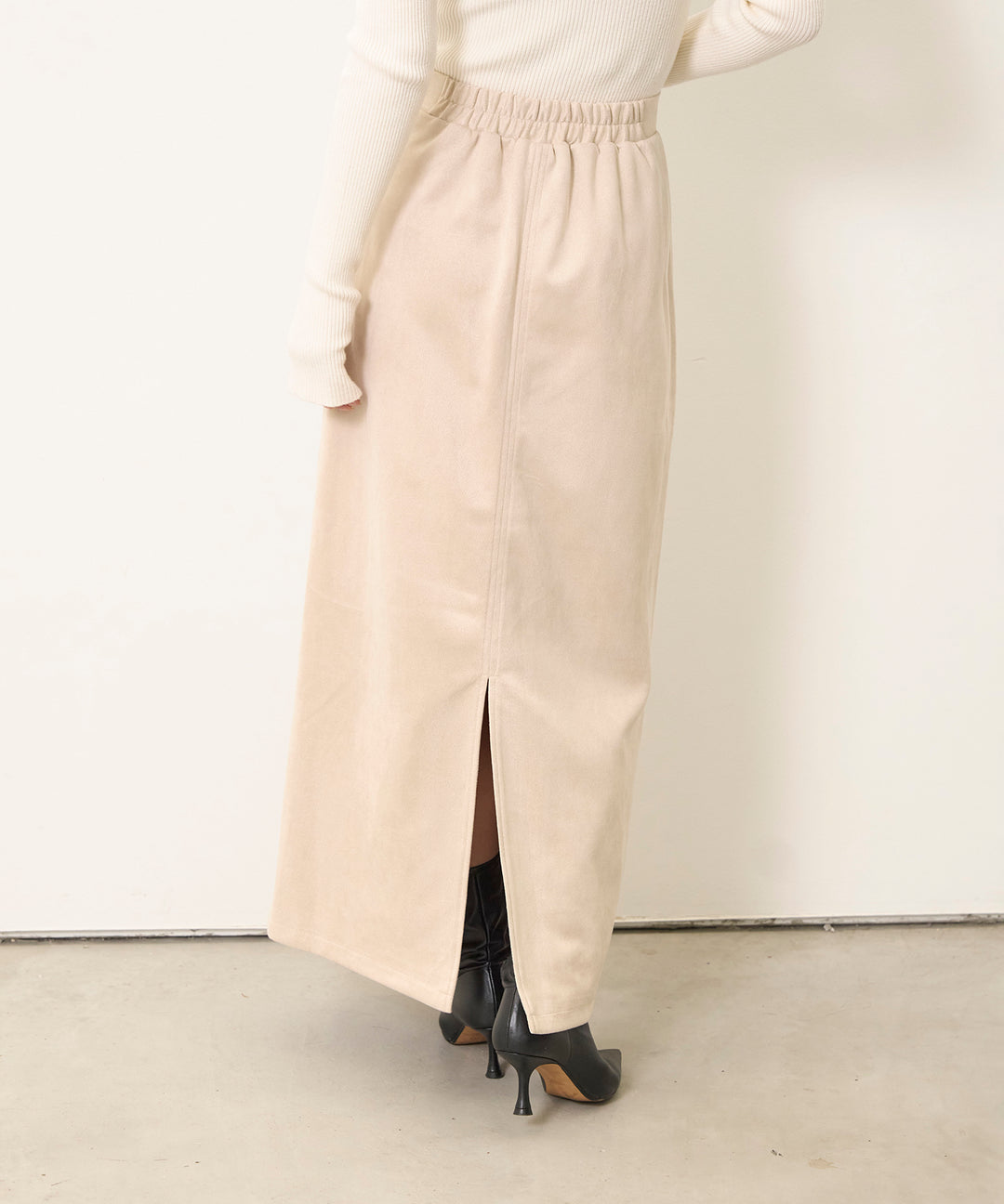 (eliuu)Suede Like Switch Skirt
