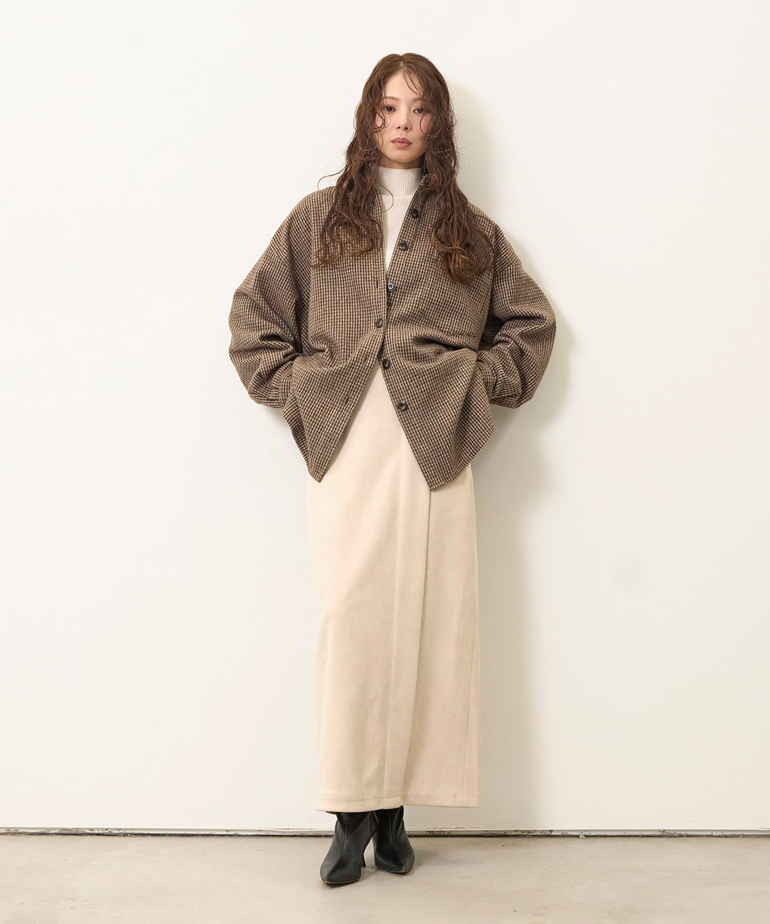 (eliuu)Suede Like Switch Skirt