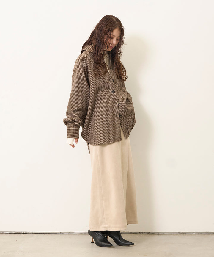 (eliuu)Suede Like Switch Skirt