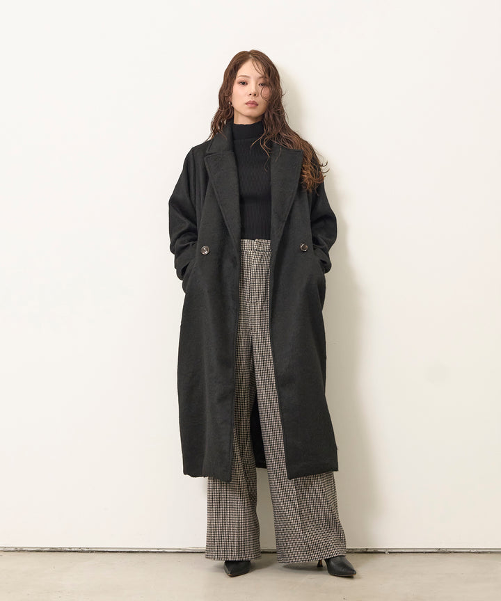 (eliuu)Airy Shaggy Chester Coat