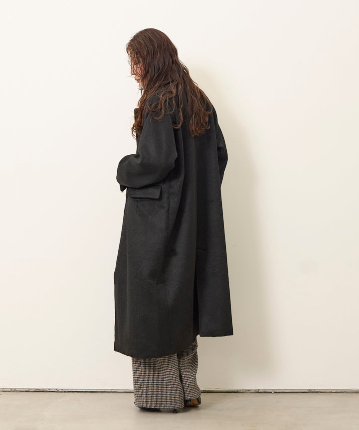 (eliuu)Airy Shaggy Chester Coat