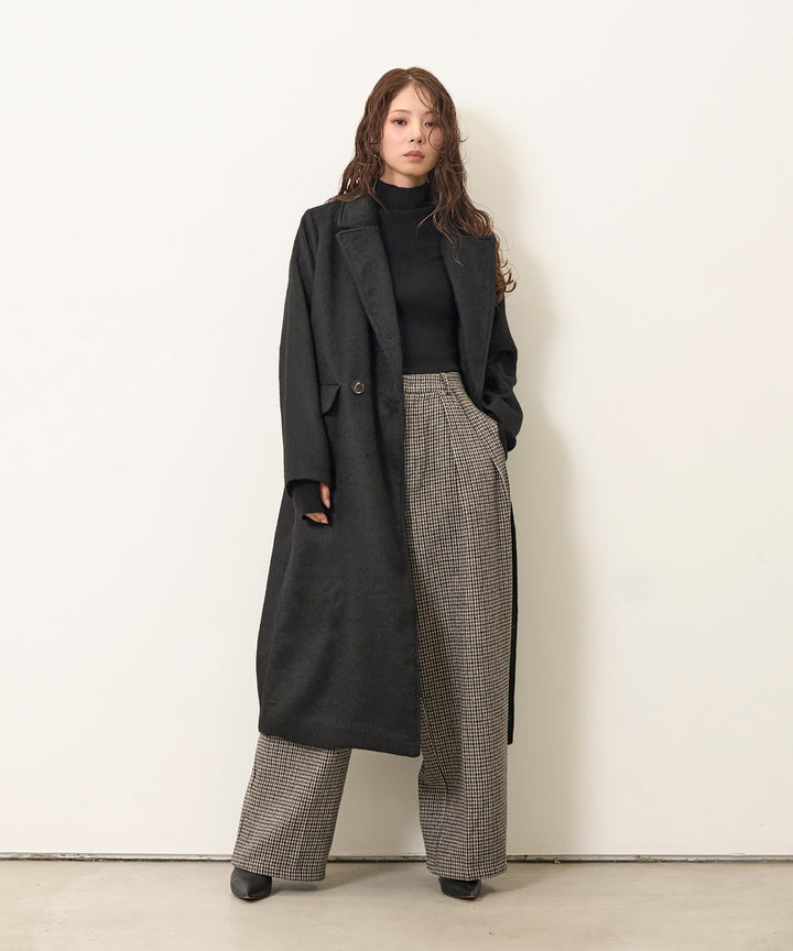 (eliuu)Airy Shaggy Chester Coat