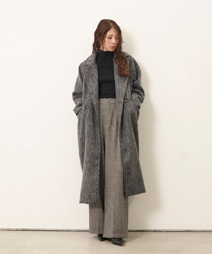 (eliuu)Airy Shaggy Chester Coat