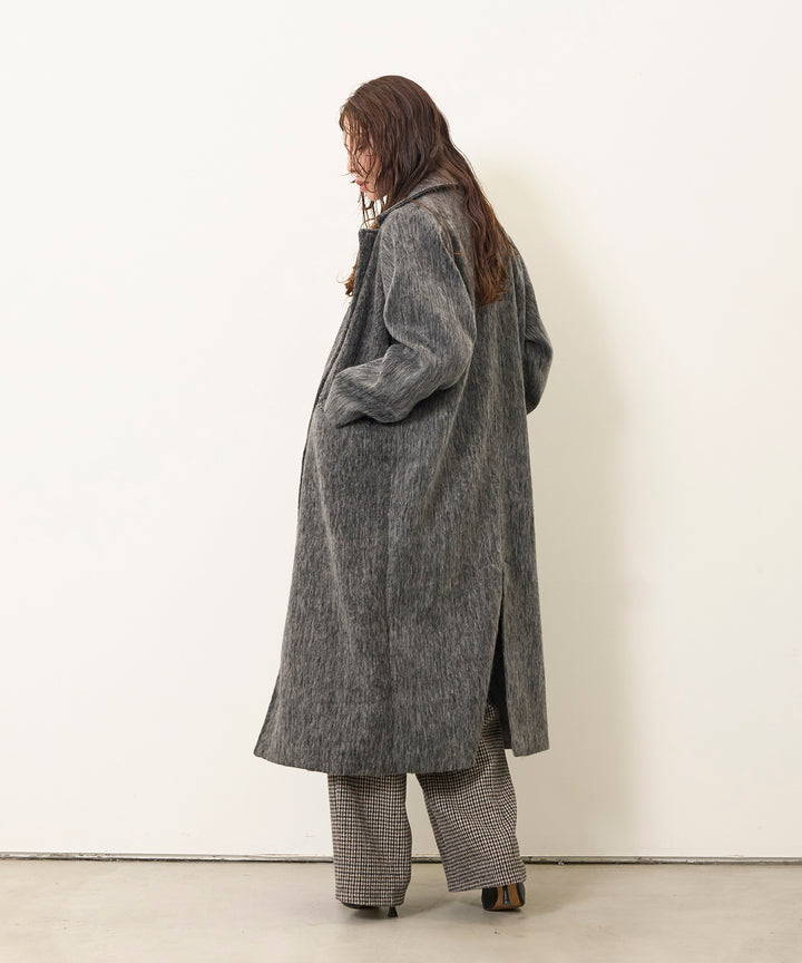 (eliuu)Airy Shaggy Chester Coat