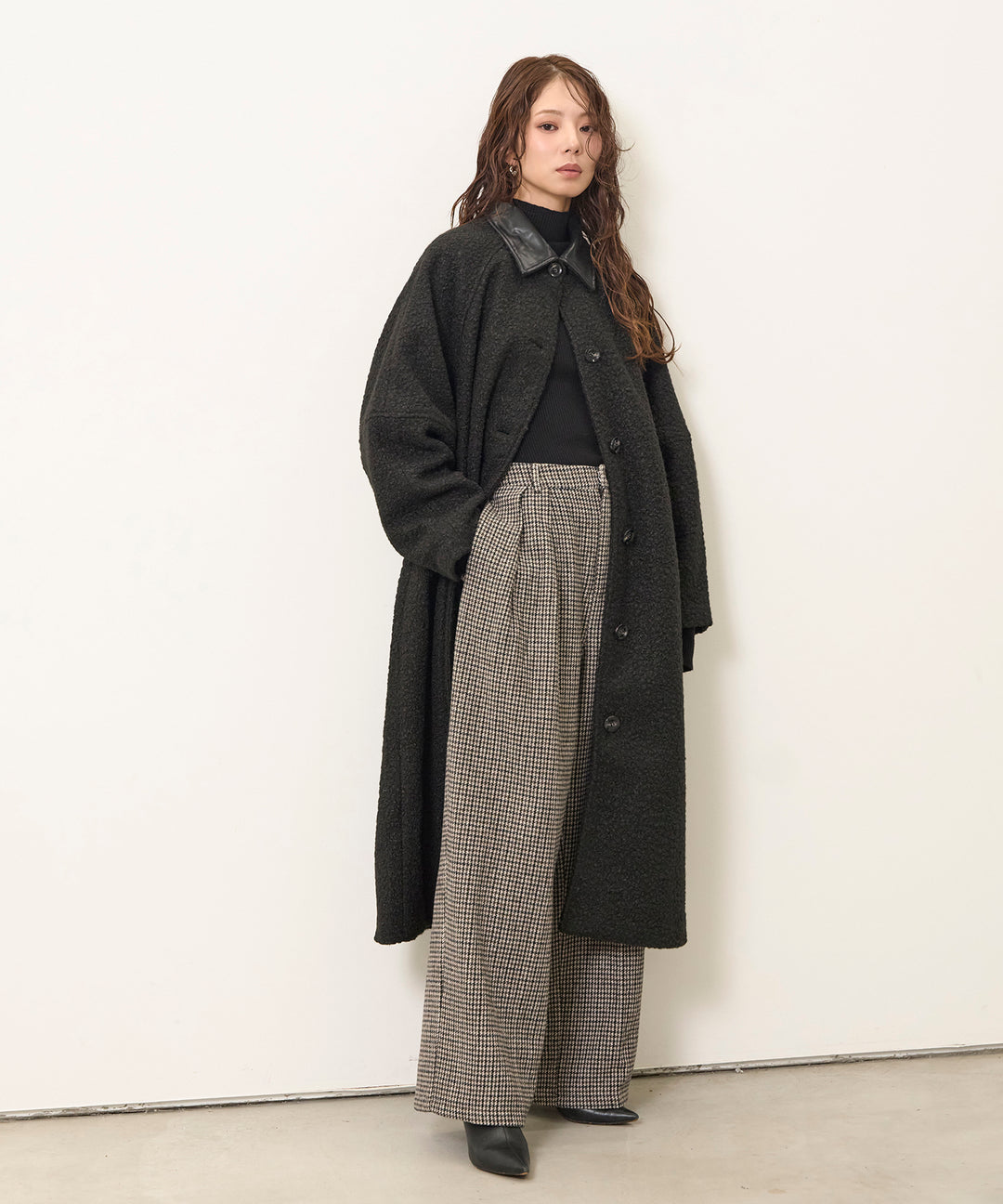 Loop Tweed Belt Coat