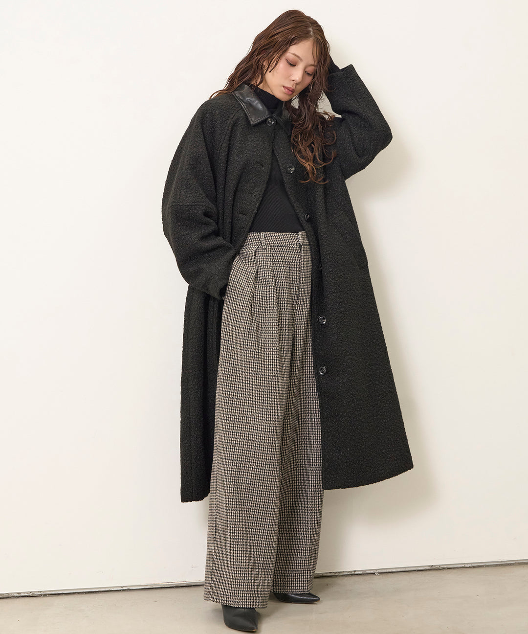 Loop Tweed Belt Coat