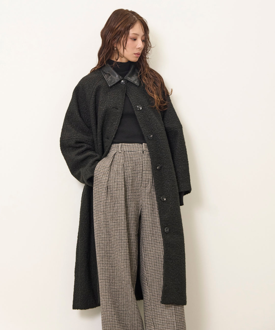 Loop Tweed Belt Coat