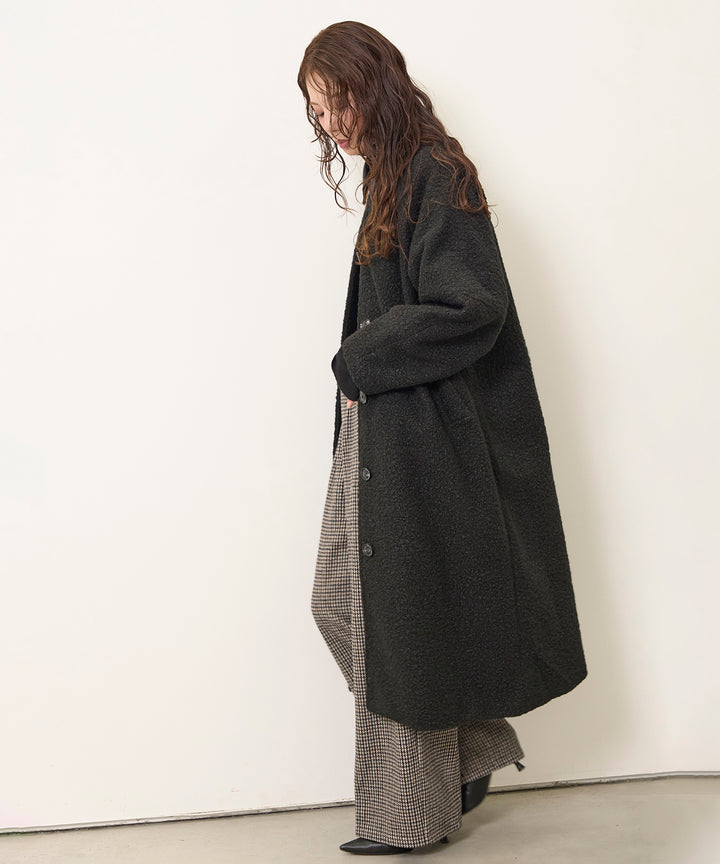 Loop Tweed Belt Coat