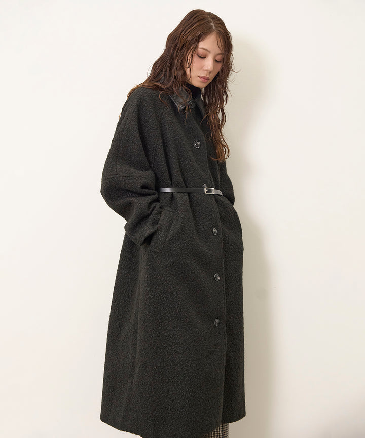Loop Tweed Belt Coat