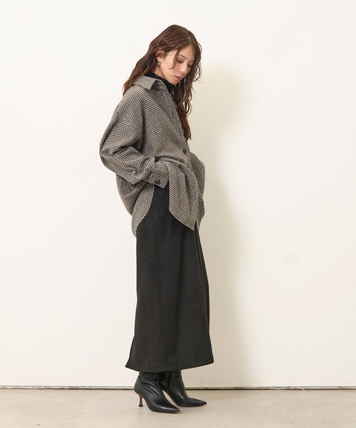 (eliuu)Suede Like Switch Skirt