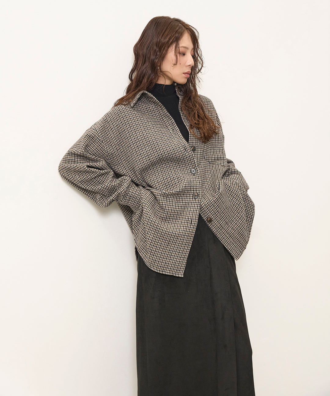 (eliuu)Suede Like Switch Skirt