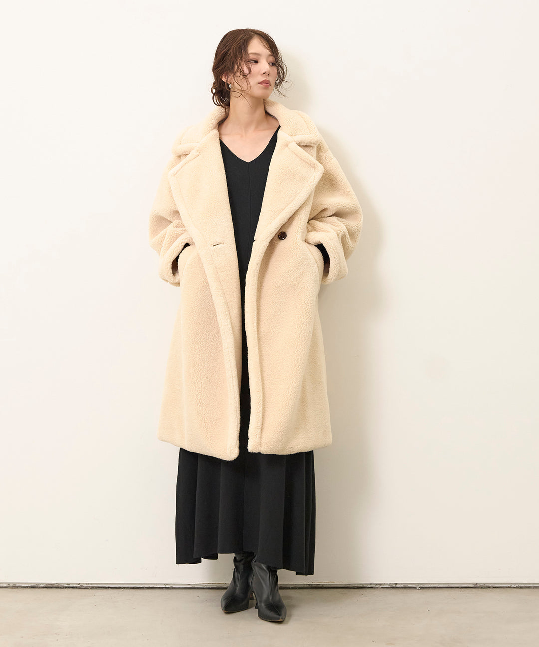 (eliuu)Shape Flare Knit Onepiece