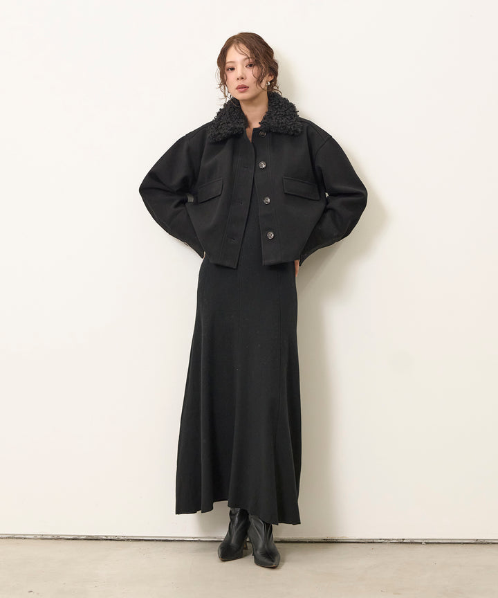 (eliuu)Wool Like Combi Short JK