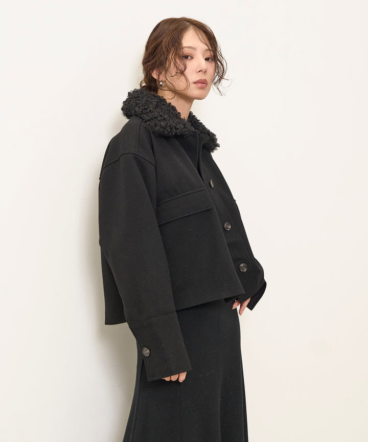 (eliuu)Wool Like Combi Short JK