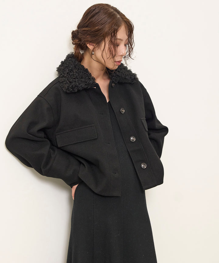 (eliuu)Wool Like Combi Short JK