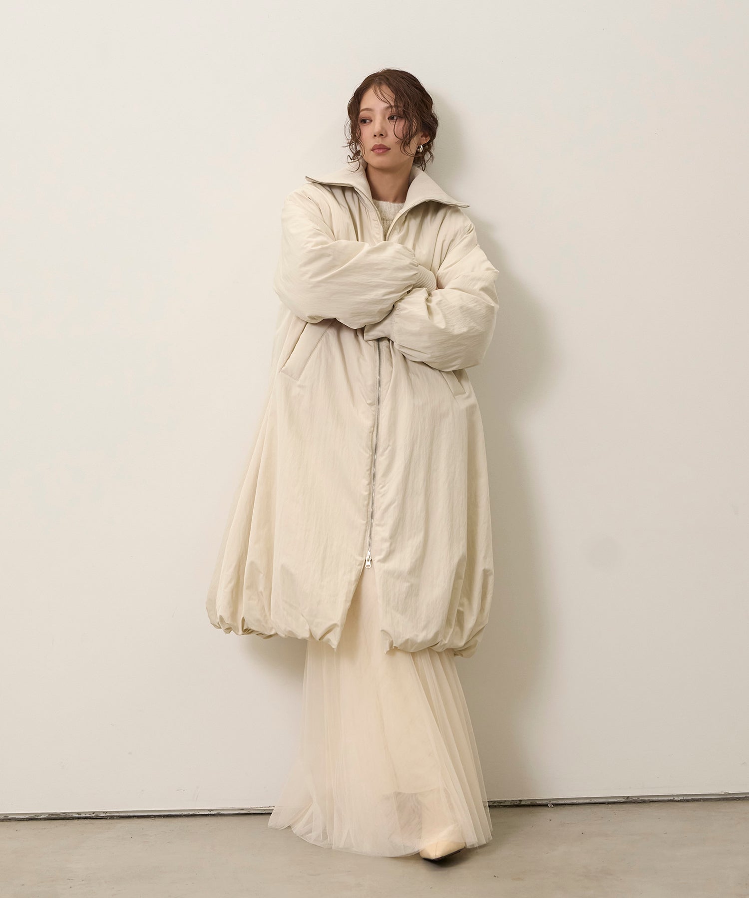 MIELI INVARIANT＊Melton Wool Gown Coat MIELI INVARIANT（ミエリインヴァリアント）の「Melton Wool Gown Coat