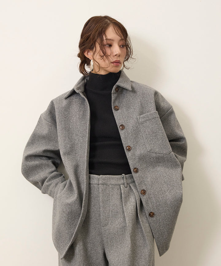 Wool Like Wide Shirt JK