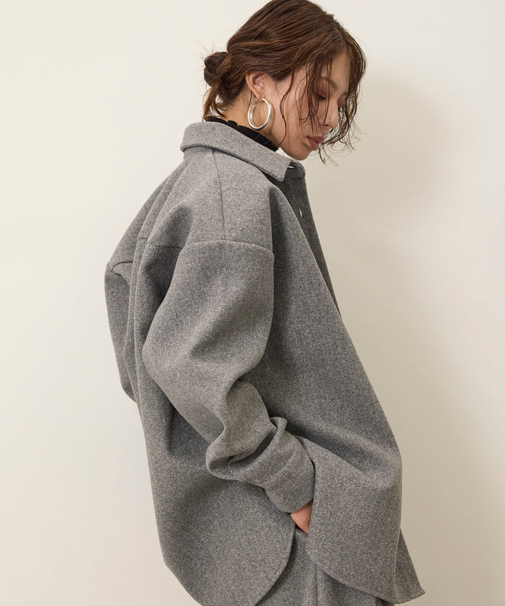 Wool Like Wide Shirt JK