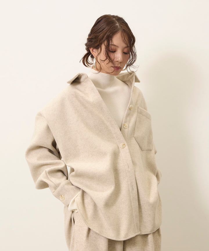 Wool Like Wide Shirt JK