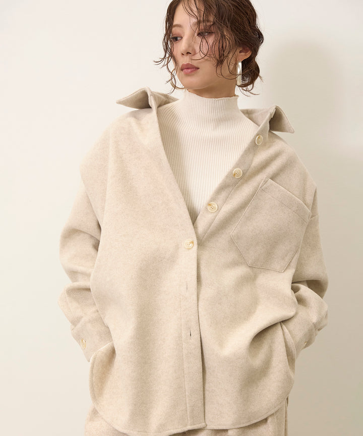 Wool Like Wide Shirt JK