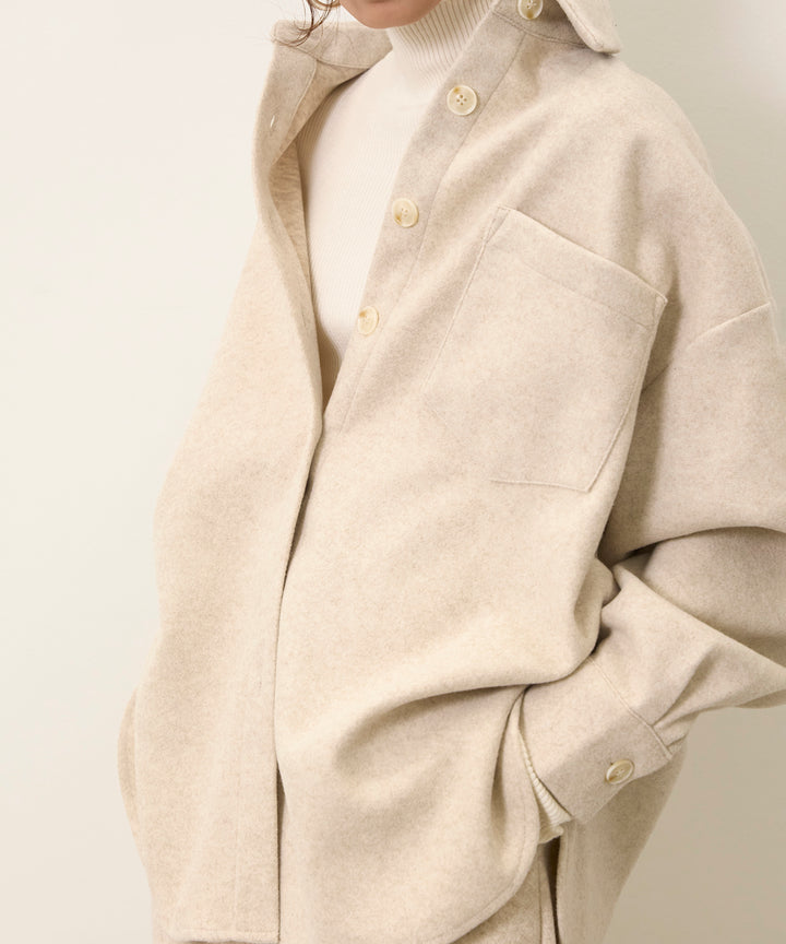 Wool Like Wide Shirt JK