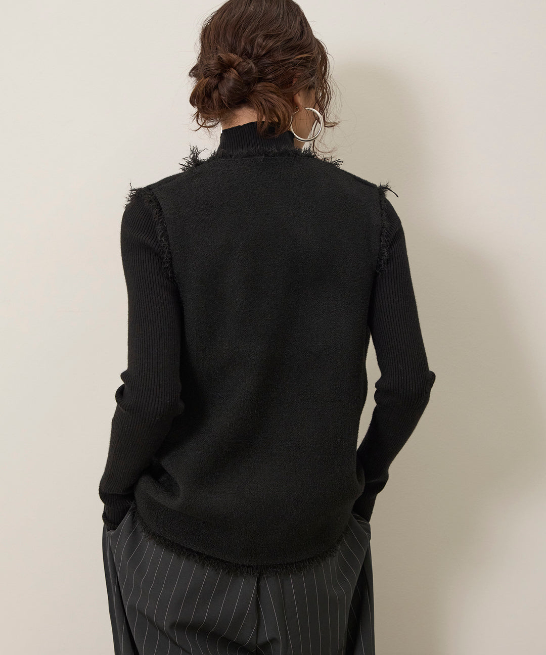 (eliuu)Fringe Knit Vest Top