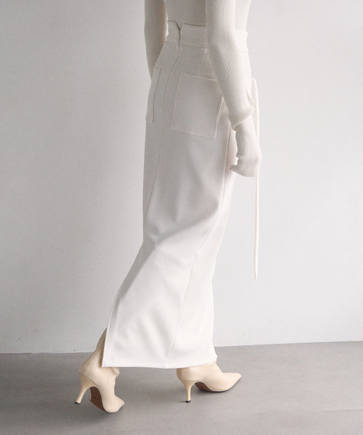 Cut Tight Cargo Skirt