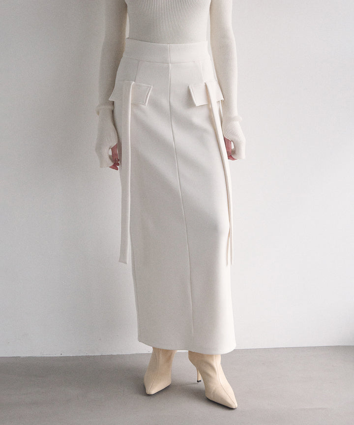 Cut Tight Cargo Skirt