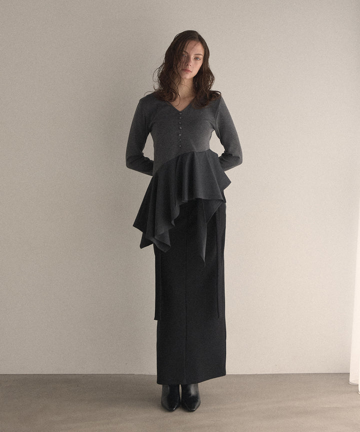 Cut Tight Cargo Skirt