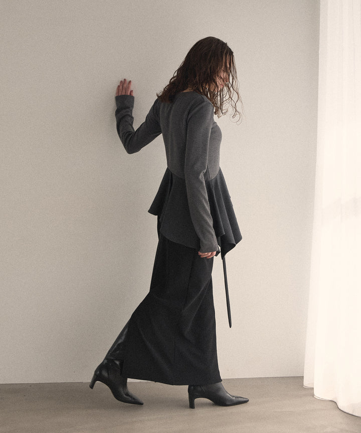 Cut Tight Cargo Skirt