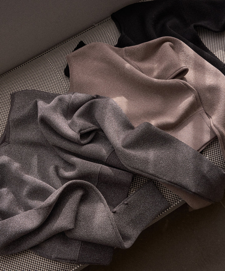 2way Tuck Glitter Knit Tops