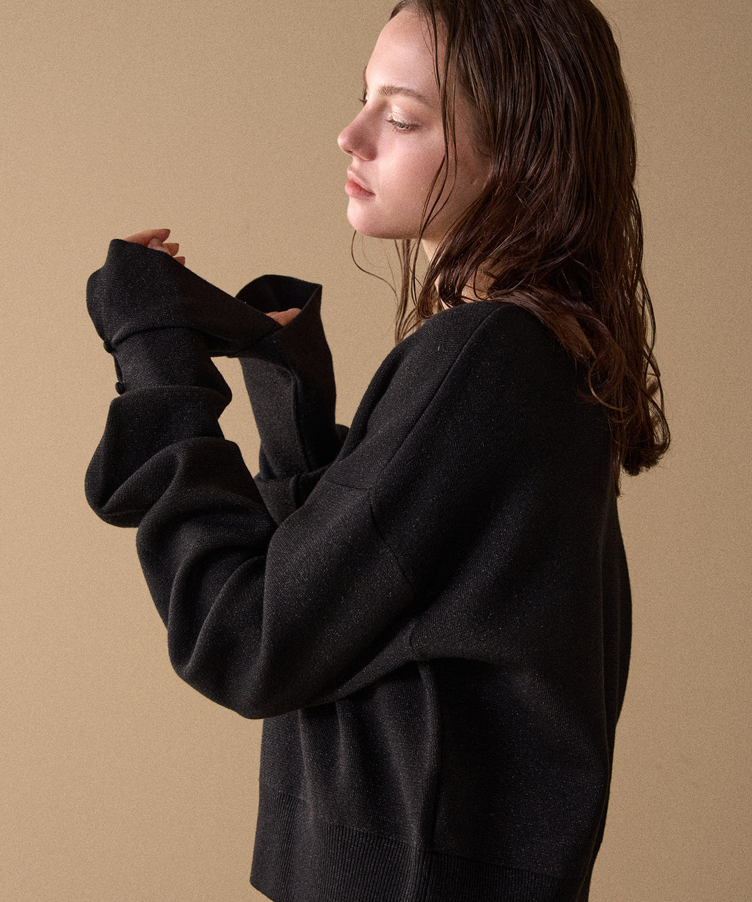 2way Tuck Glitter Knit Tops