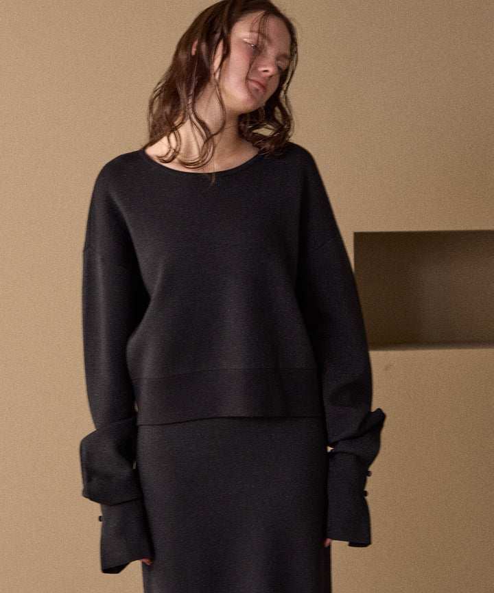 2way Tuck Glitter Knit Tops