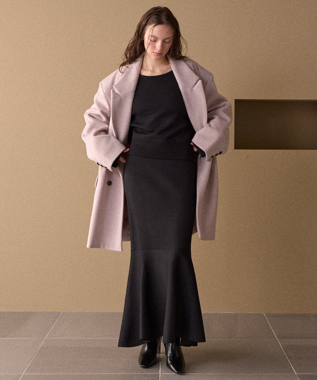 Siamese Nuance Over Wool Coat
