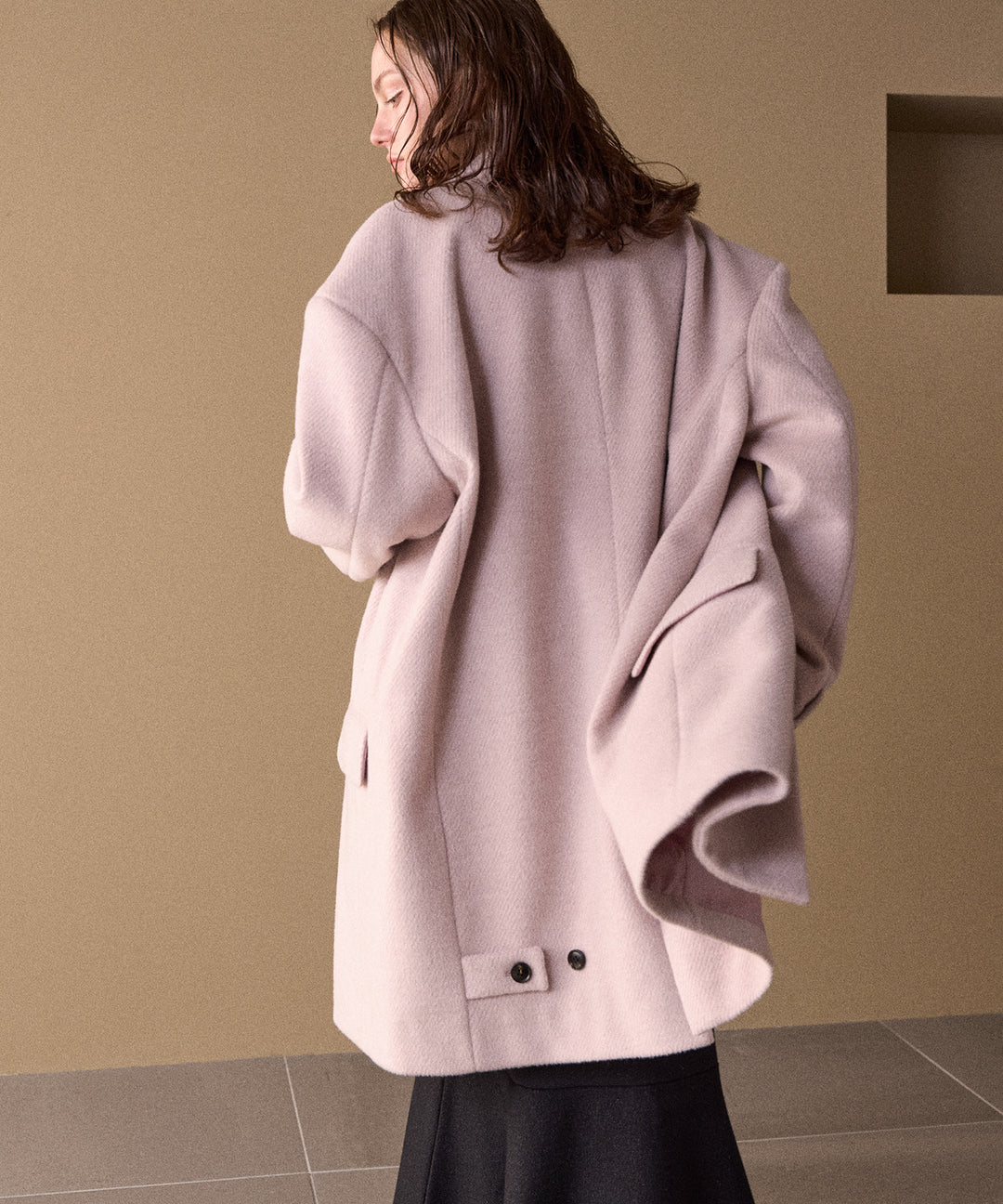 Siamese Nuance Over Wool Coat