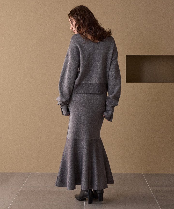 2way Tuck Glitter Knit Tops