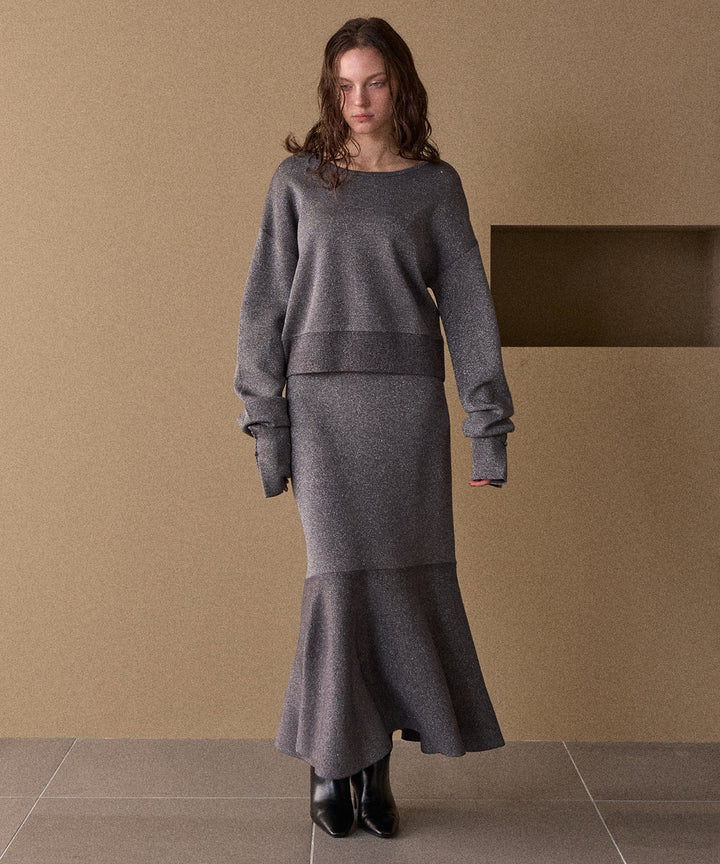 Mermaid Glitter Knit Skirt