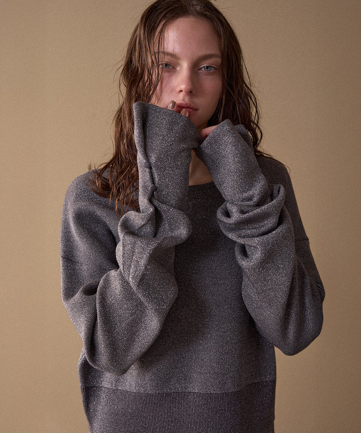 2way Tuck Glitter Knit Tops