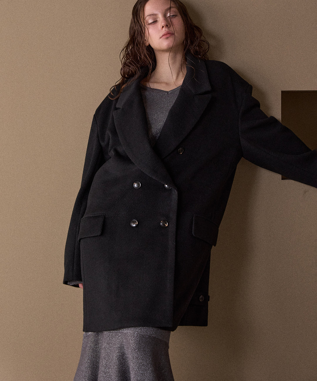 Siamese Nuance Over Wool Coat